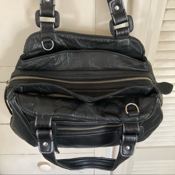 Cole Haan • Black Pebbled Leather Classic Shoulder Bag Tote Satchel - Picture 9 of 14